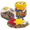 JBM Pot de perles mix et plaques Hama - 5 mm - multicolores - 4000 perles