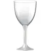 20 Grands verres à Eau, pied Blanc PERLÉ