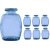 LOT de 6 vases Elisa Bleu azur 16 cm KIT11969-13