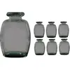 LOT de 6 vases Elisa Gris Quartz 16 cm KIT11969-21