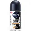 Nivea Roll On Men 50 ml (lot de 6) Invisible for Black & White Ultimate Impact Protection longue durée contre les taches jaunes 48 heures de protection avec soin de la peau