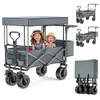 TTLIFE Poussette pliante,Charge maximale 100 kg,Tissu Oxford 600D,Toit...
