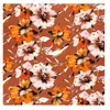 GENERIQUE Tissu jersey viscose imprimé fleurs vendu au mètre(...) - Orange