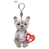 Porte-clés en peluche TY Beanie Bellies Clip Wilfred Le Chien