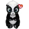 TY Animal en peluche Beanie Bellies Rukus la mouflette 15 cm Noir et Blanc