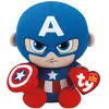 Peluche TY Marvel Beanie Babies Small Captain America 15 cm