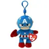 Peluche Ty Marvel Beanie Babies Soft Porte-clés Captain America