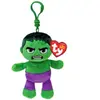 Peluche Ty Marvel Beanie Babies Soft Porte-clés Hulk