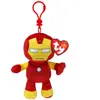 Peluche Ty Marvel Beanie Babies Soft Porte-clés Iron Man