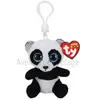 Porte-clés en peluche Ty Beanie Boo's Clip Le panda 7 cm