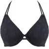 Haut de maillot de bain bretelle nouée au cou - Noir