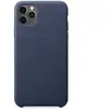 Apple Coque en cuir pour iPhone 11 Pro Max Bleu nuit