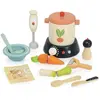 Robot soupe légumes et accessoires en bois