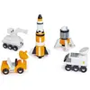 Tender Leaf Toys Set de 5 véhicules voyageurs de l'espace en bois