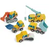 Tender Toys chariots de construction jeu de bois 5 pièces