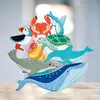 Tender Leaf Toys - Set d'animaux en bois : animaux marins