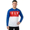 Fly Racing F-16 Maillot de motocross, blanc-rouge-bleu, taille L pour Hommes