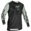 Fly Racing Lite Maillot de motocross, noir-gris, taille L pour Hommes