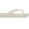 Crocs Femme Classic Platform Flip W Chaussures-lifestyle, Bone, 41/42 EU