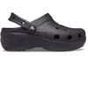 Crocs - Women's Classic Platform Clog - Sandales taille 38-39, noir
