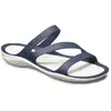 Crocs Swiftwater Women, Sandales Bout Ouvert Femme, Bleu (Navy/White 462), 34/35 EU