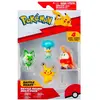 Pokémon - Set de 4 figurines de bataille - Pikachu, Crokel, Kwaks, Felori