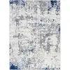 Surya Tapis Abstrait Moderne Gris/Blanc/Bleu 160x220