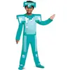 Disguise Costume Minecraft, costume de carnaval, armure de diamant 109-126 cm (4-6 ans)