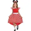 DISGUISE 129399L-EU-6 Costume de Minnie classique pour fille, multicolore, 5-6