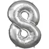ballon aluminium chiffre 8 83cm argent - amscan 9906293