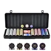 VEVOR Mallette de Poker 500 Jetons de Poker en Argile et ABS 14 g 40x3...