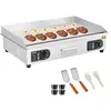 VEVOR Plancha Électrique Plaque à Snacker Commerciale 4400 W Semi-plat 50-300°C