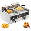 VEVOR Friteuse Électrique Commerciale de Comptoir 3000 W 2 Cuves Inox ...