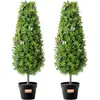 VEVOR Buis Artificiel Fausse Plante Topiaire 2PCS Intérieur Extérieur ...