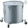 VEVOR Collecte Huile et Graisse Usagées sur Roulettes, 60,5 L, Fut de Récupération d'Huile pour Friteuse en Acier au Carbone, Récipient d'Huile avec Couvercle, Pinces de Verrouillage, Sac Filtrant