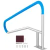 VEVOR Rampe Piscine Main Courante Acier Inox avec Plaque de Base 1420 ...