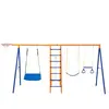 VEVOR Ensemble Portique Balançoire de Jardin 6-en-1 Charge 200 kg Arrière-cour