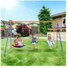 VEVOR Ensemble Portique Balançoire de Jardin avec 1 Nacelle 2 Sièges à Ceinture