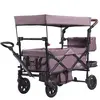 VEVOR Chariot Pliable pour 2 Enfants Poussette de Transport 25 kg Viol...