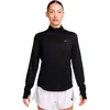 Nike Swift DF UV Hz Blouse pour Femme Black/Reflective Silv S
