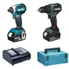 Pack 2 outils MAKITA DLX2535SJ (DDF490 + DTD153) en MAKPAC 3