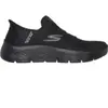 Skechers Femme Go Walk Flex Grand Entrée Entry, Bordure en Textile Noir, 39 EU