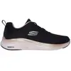 Skechers Femme Mousse Vapeur, Maille Noire et Bordure Or Rose, 36.5 EU