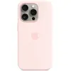 Apple Coque en silicone avec MagSafe pour iPhone 15 Pro Rose pâle