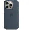 Apple Coque en silicone avec MagSafe pour iPhone 15 Pro Bleu orage