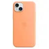 Apple Coque en silicone avec MagSafe pour iPhone 15 Plus - Sorbet a l'orange