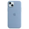 Apple Coque en silicone avec MagSafe pour iPhone 15 Plus Bleu d'hiver