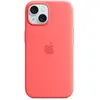 Apple Coque en silicone avec MagSafe pour iPhone 15 Goyave