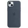 Apple Coque en silicone avec MagSafe pour iPhone 15 Plus - Bleu orage