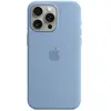 Coque en silicone Apple avec MagSafe Winter Blue pour iPhone 15 Pro Max